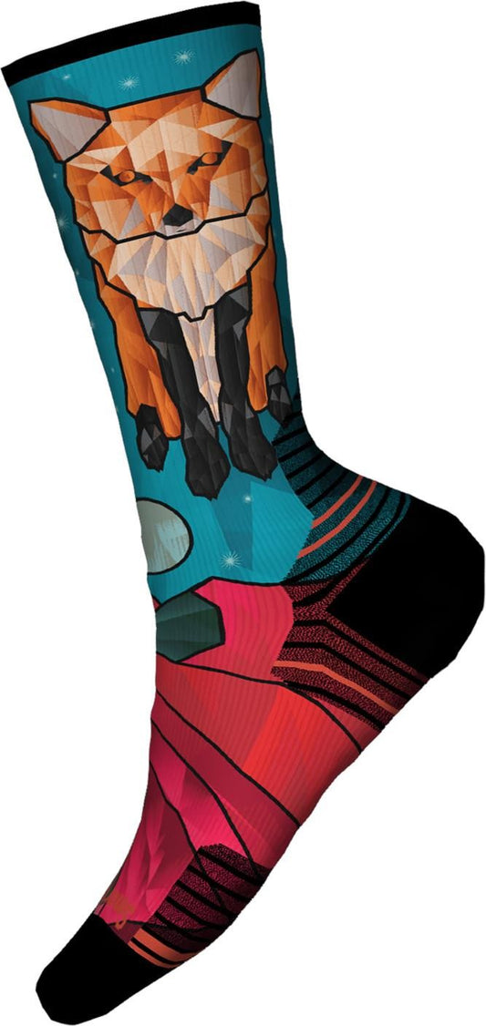 Hike Targeted Cushion Geo Fox Print Crew Socks - Womens - capri 1
