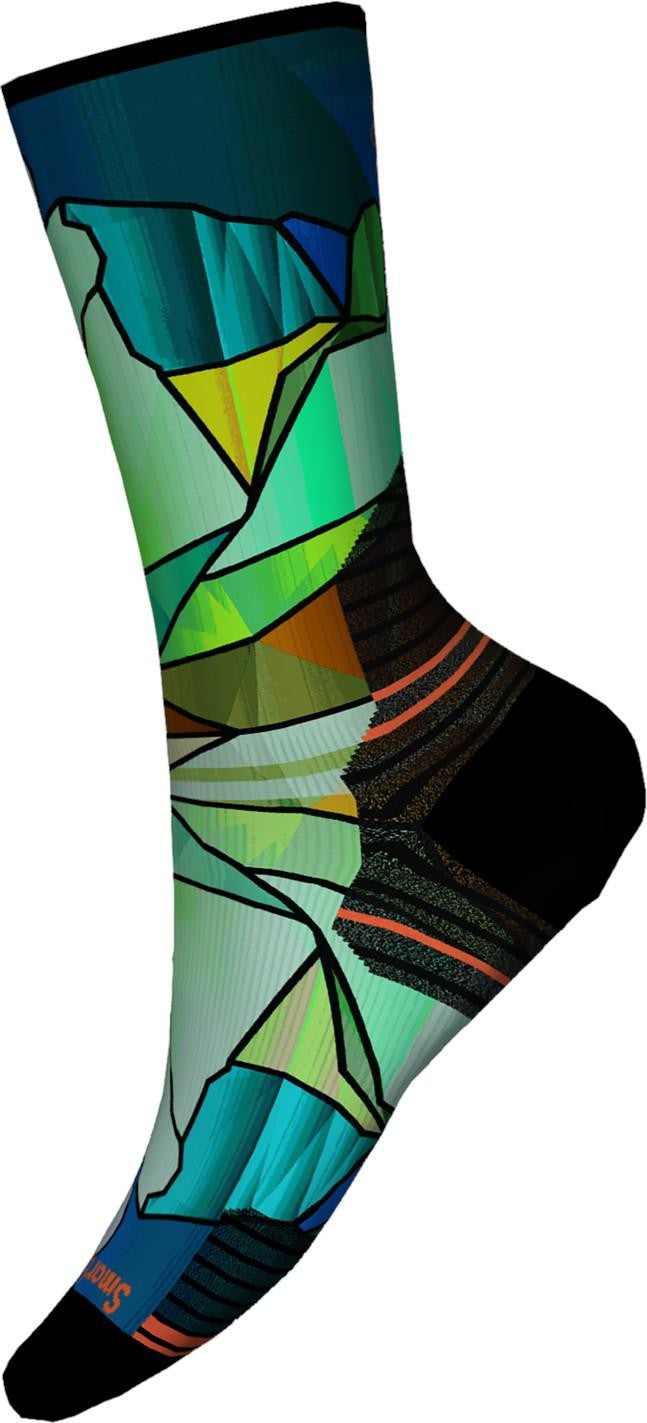 Hike Targeted Cushion Mirror Mountain Print Crew Socks - Mens - capri 1