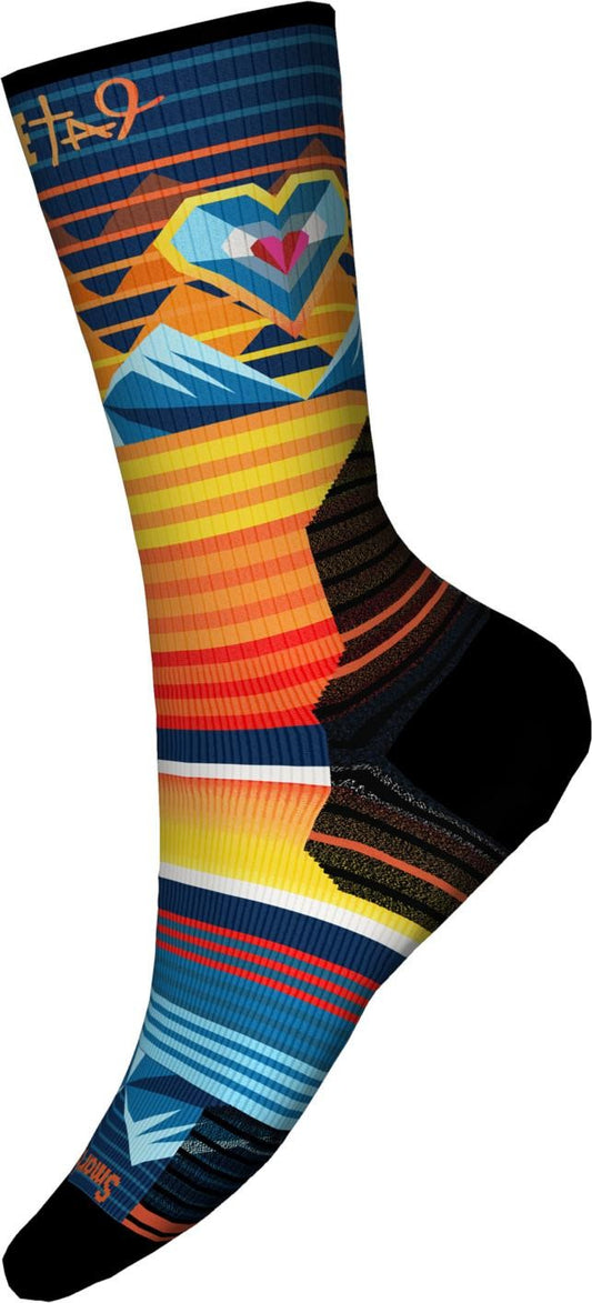 Hike Targeted Cushion Open Hearts Print Crew Socks - Mens - multi color 1