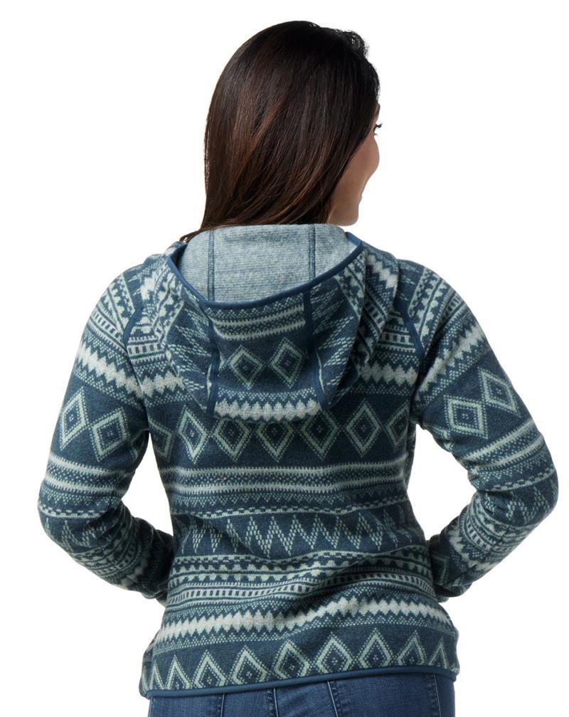 Hudson Trail Fleece Anorak - Womens - twilight blue fairisle 1