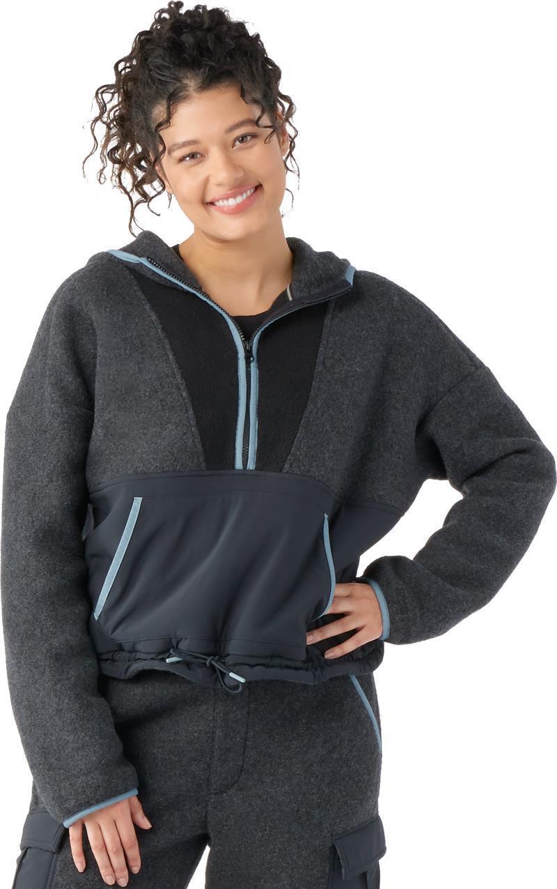 Hudson Trail Fleece Cropped Hoodie - Womens - Black 2