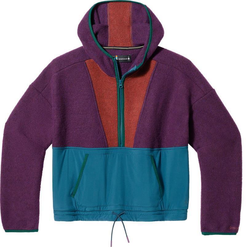 Hudson Trail Fleece Cropped Hoodie - Womens - Eggplant Heather 1
