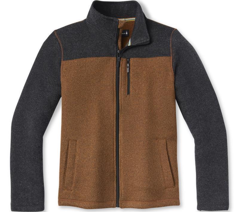 Hudson Trail Fleece Full Zip Jacket - Mens - Acorn / Dark Charcoal 1