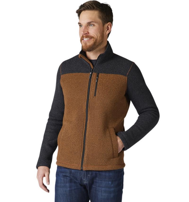 Hudson Trail Fleece Full Zip Jacket - Mens - Acorn / Dark Charcoal 2