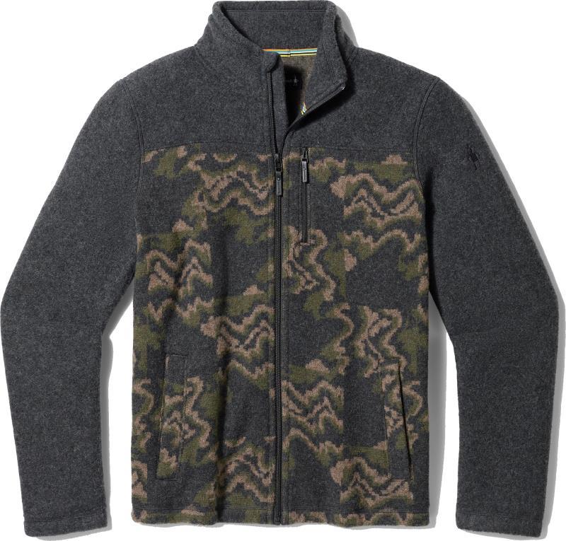 Hudson Trail Fleece Full Zip Jacket - Mens - Charcoal / Camo 1