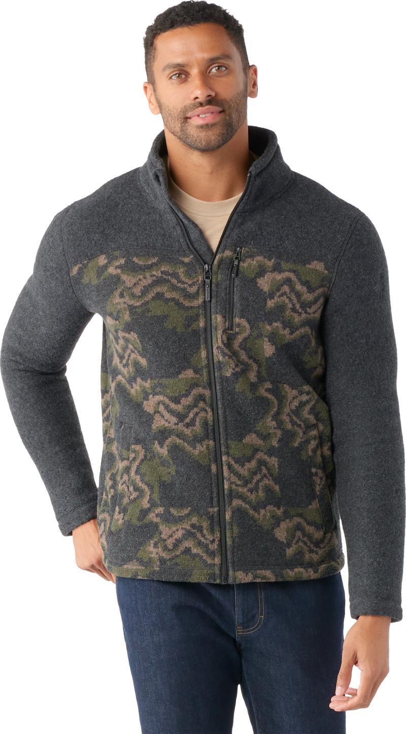 Hudson Trail Fleece Full Zip Jacket - Mens - Charcoal / Camo 2