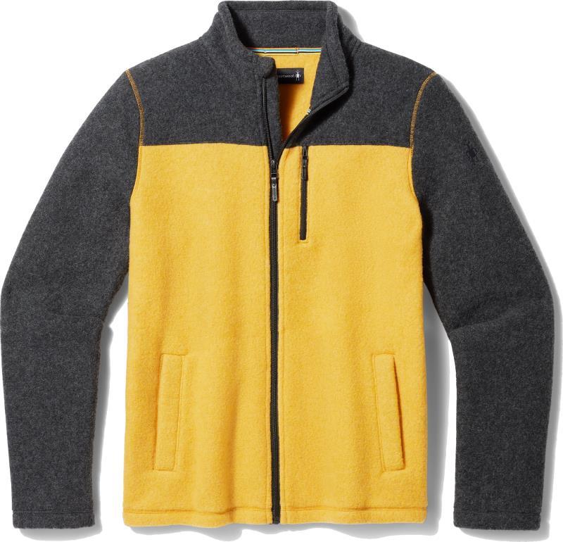 Hudson Trail Fleece Full Zip Jacket - Mens - Charcoal / Honey Gold 1