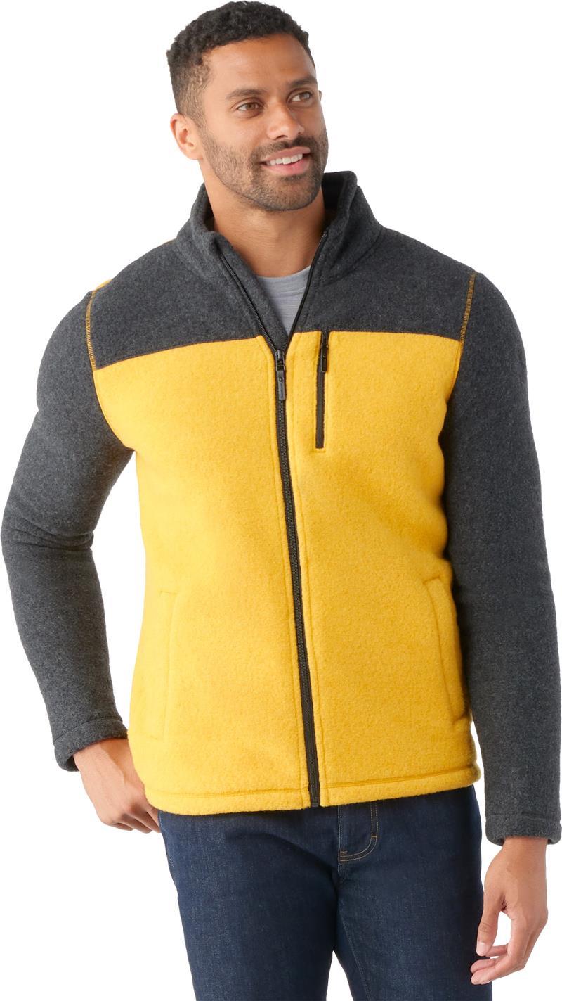 Hudson Trail Fleece Full Zip Jacket - Mens - Charcoal / Honey Gold 2