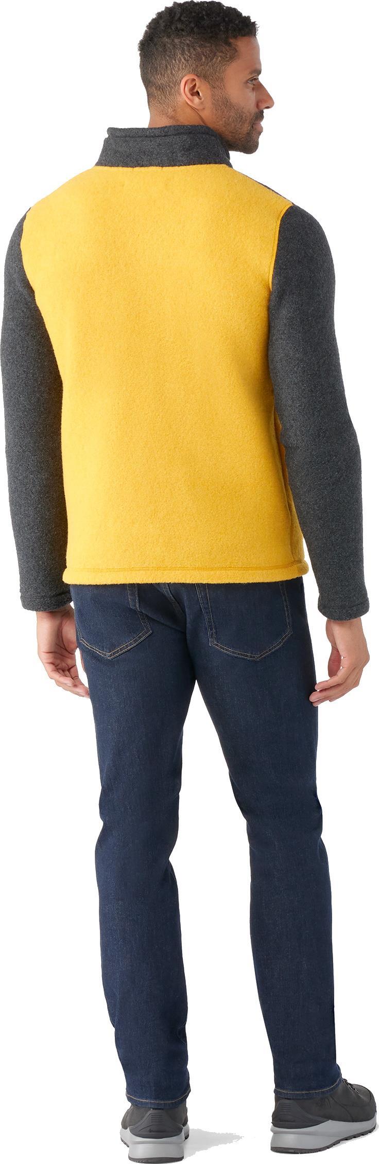 Hudson Trail Fleece Full Zip Jacket - Mens - Charcoal / Honey Gold 3