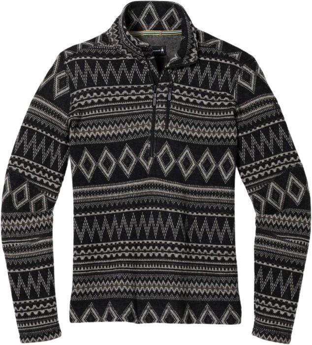 Hudson Trail Fleece Half Zip Sweater - Mens - Black Fairisle 1