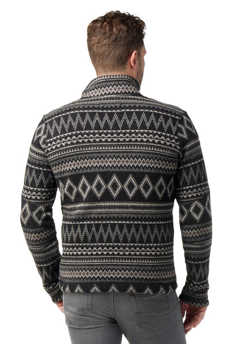 Hudson Trail Fleece Half Zip Sweater - Mens - Black Fairisle 3