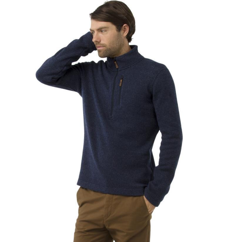 Hudson Trail Fleece Half Zip Sweater - Mens - Navy 2