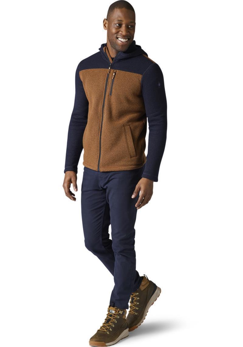 Hudson Trail Fleece Hoodie - Mens - Acorn / Deep Navy 2