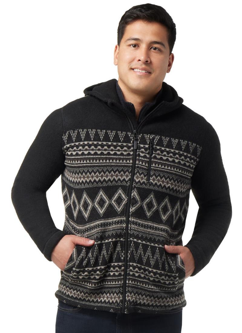 Hudson Trail Fleece Hoodie - Mens - Black Fairisle 2