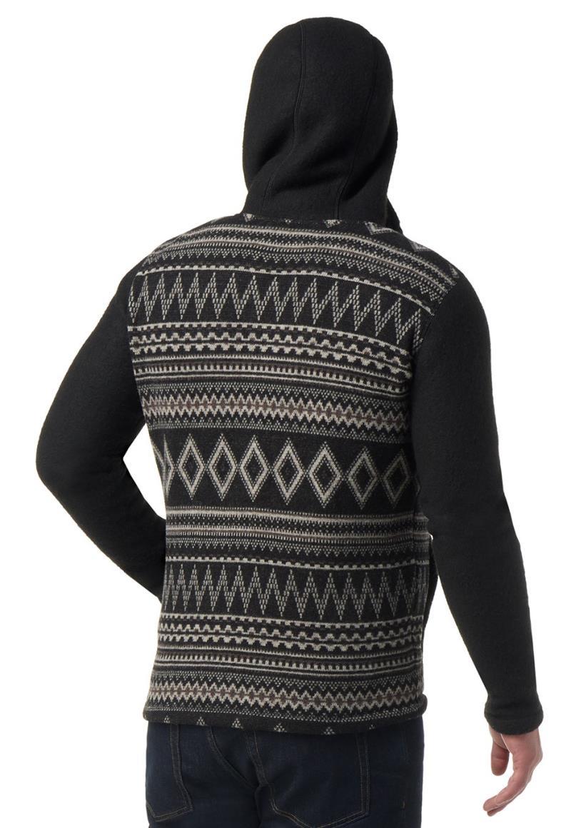 Hudson Trail Fleece Hoodie - Mens - Black Fairisle 3