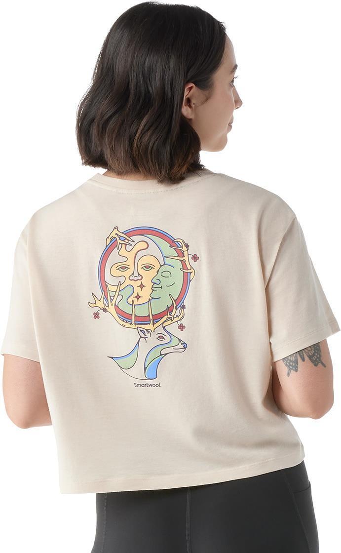 In The Sky Graphic Cropped SS Tee - Womens - Almond 2