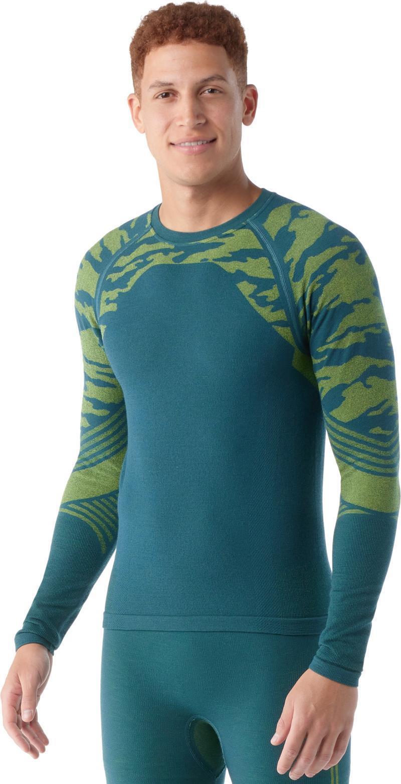 Intraknit Active Base Layer Crew - Mens - Twilight Blue / Limeade 1