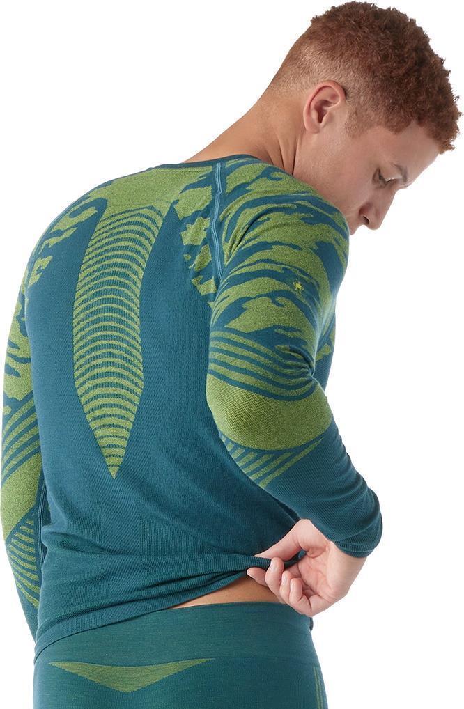 Intraknit Active Base Layer Crew - Mens - Twilight Blue / Limeade 2