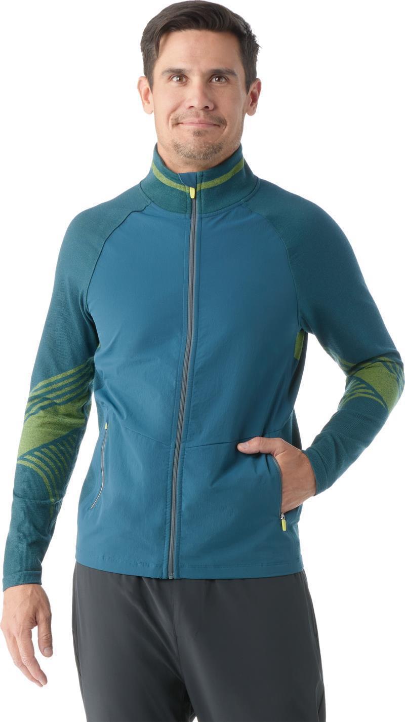 Intraknit Active Full Zip Jacket - Mens - Twilight Blue / Limeade 1