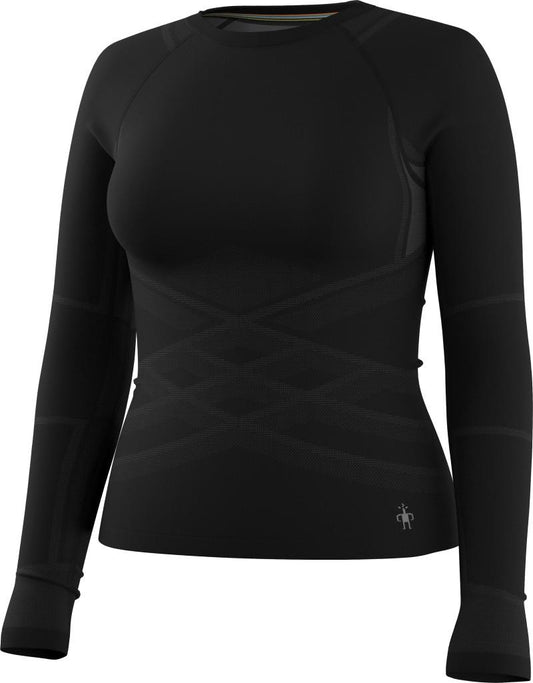 Intraknit All-Season Merino Base Layer Crew - Womens - black 1