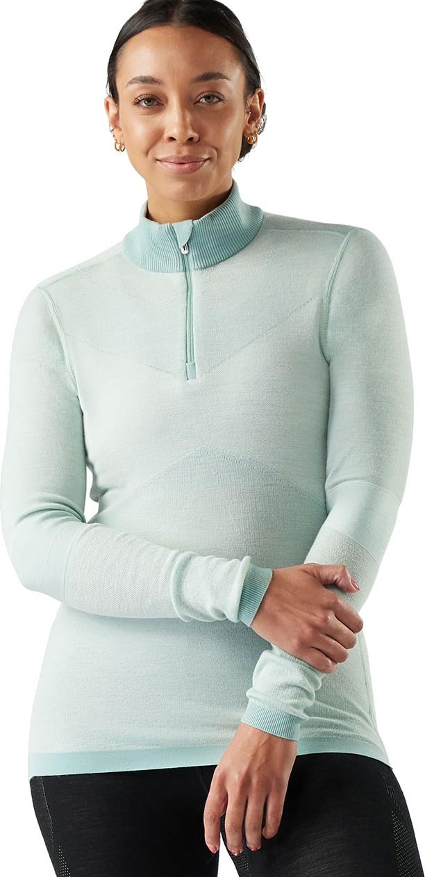 Intraknit Alpine 1/4 Zip - Womens - arctic green 1