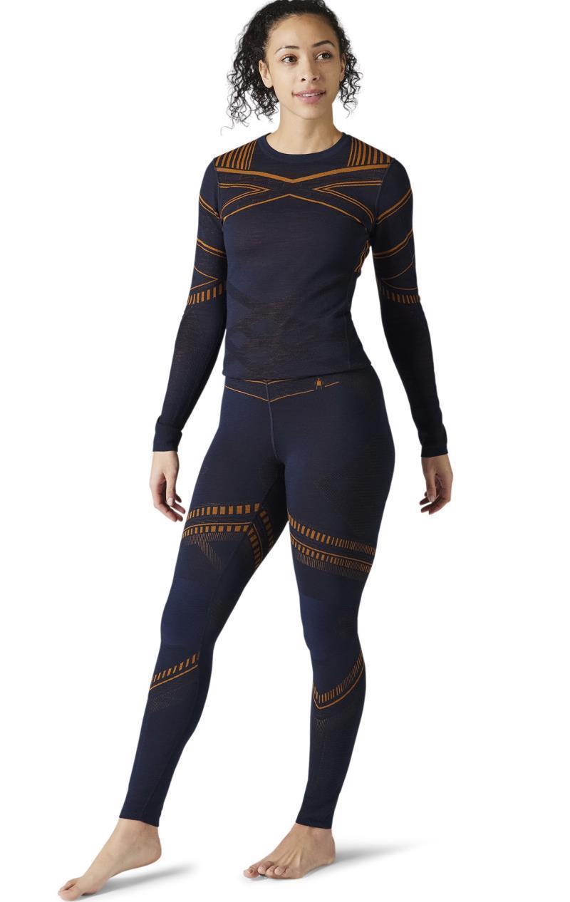Intraknit Merino 200 Pattern Bottoms - Womens - deep navy mountain warrior 1