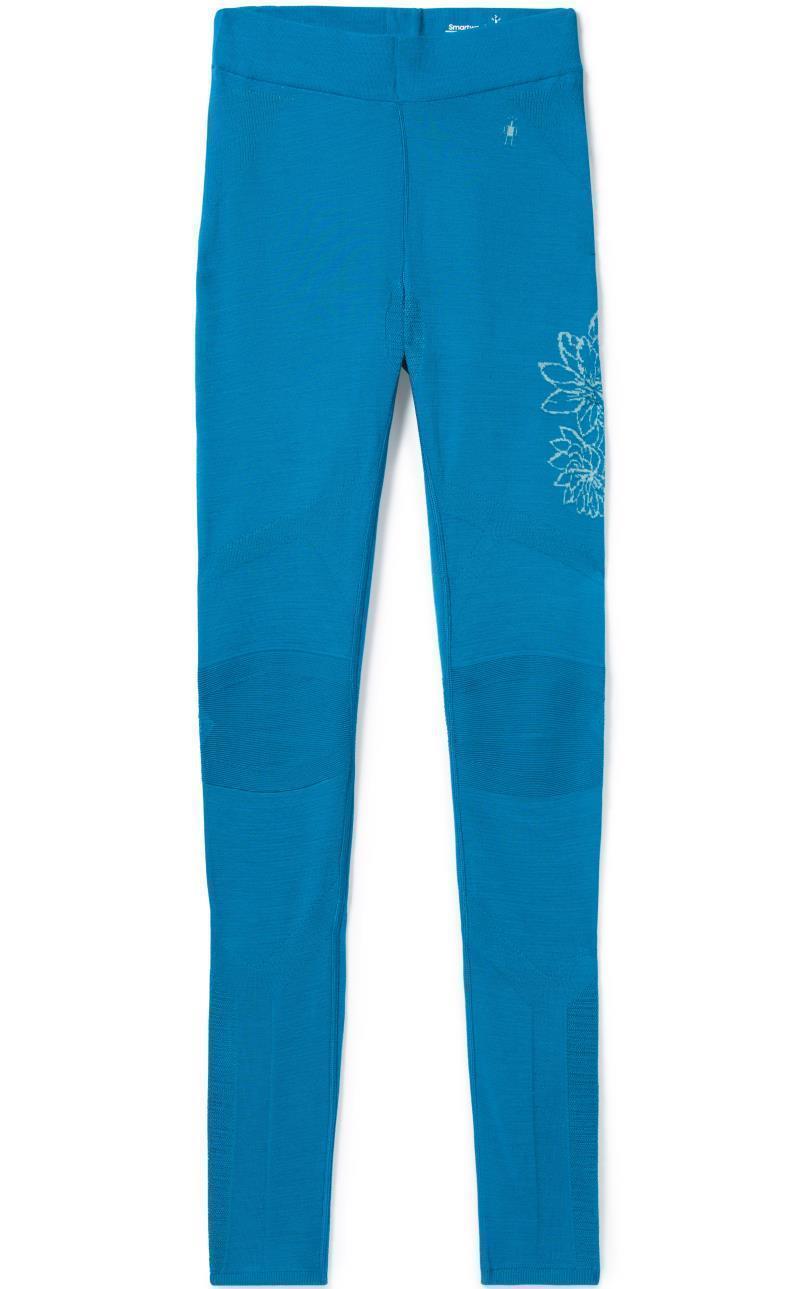 Intraknit Merino 200 Pattern Bottoms - Womens - ocean abyss / wave blue floral scape 1