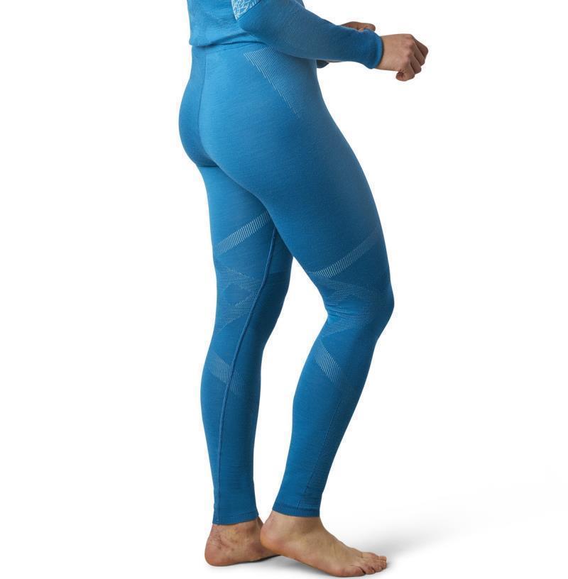 Intraknit Merino 200 Pattern Bottoms - Womens - ocean abyss / wave blue floral scape 1