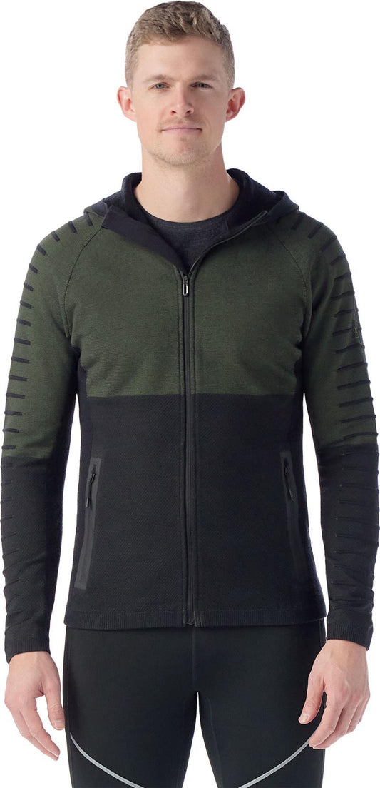 Intraknit Merino Fleece Full Zip Hoodie - Mens - Fern Green 1