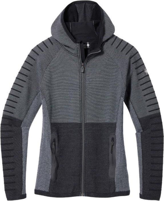 Intraknit Merino Fleece Full Zip Hoodie - Womens - Black 1