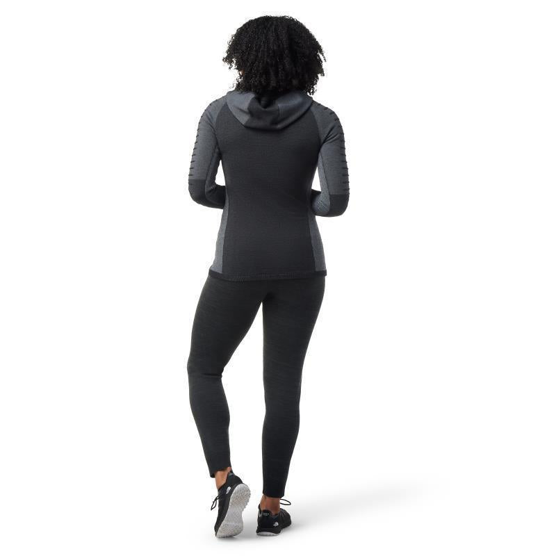 Intraknit Merino Fleece Full Zip Hoodie - Womens - Black 3