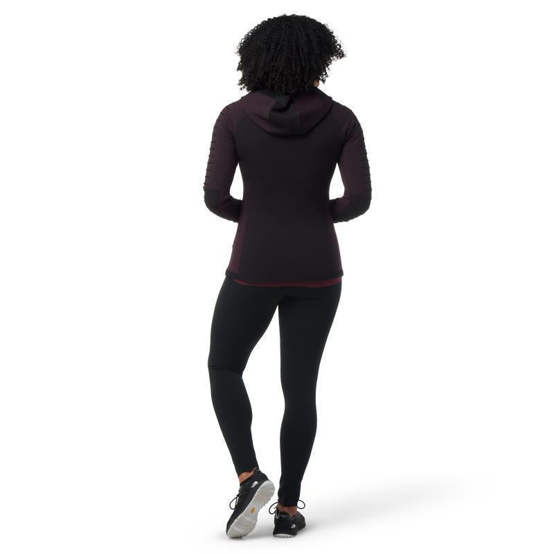 Intraknit Merino Fleece Full Zip Hoodie - Womens - Black Cherry 3