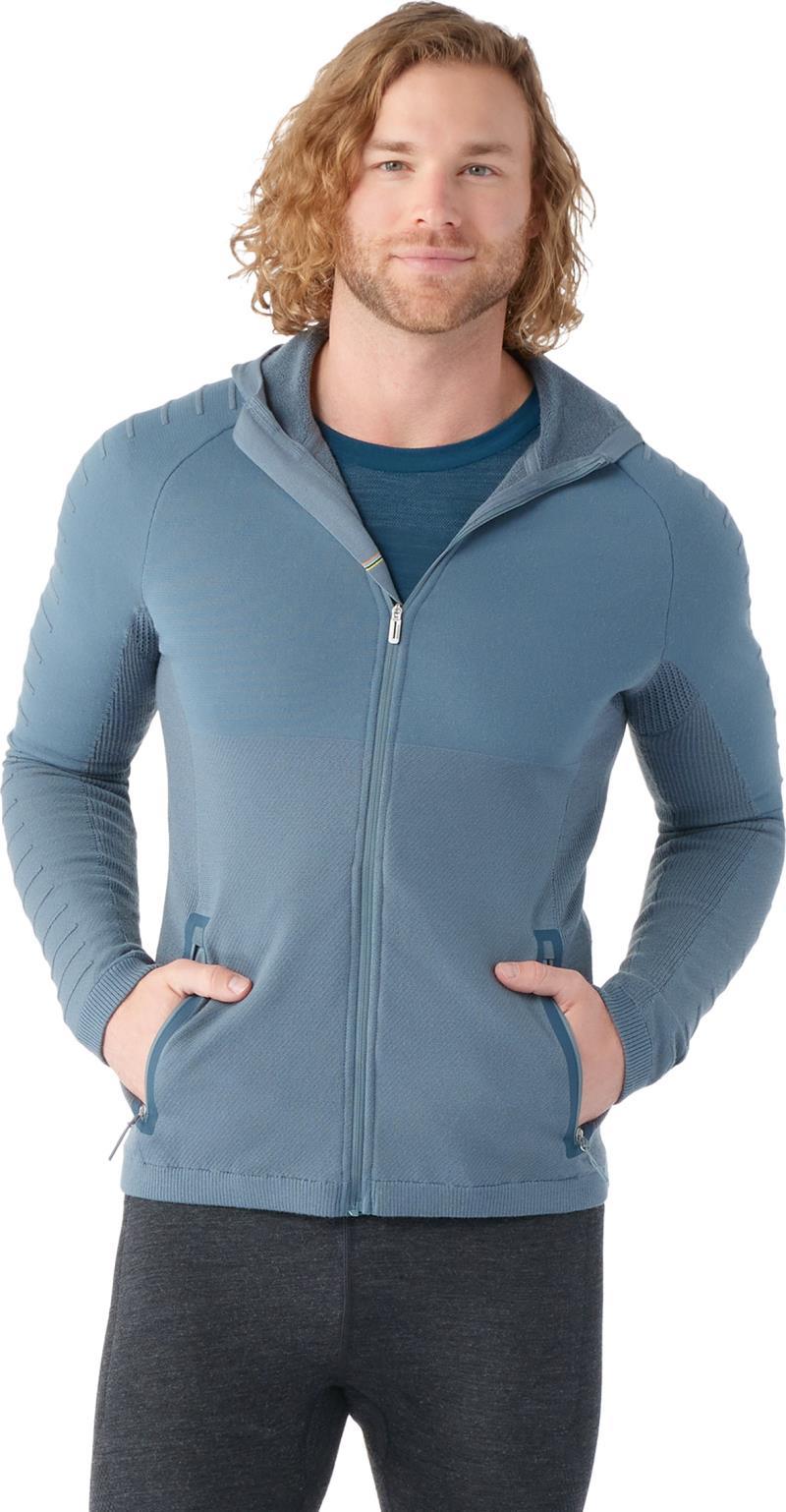 Intraknit Merino Fleece Hoodie - Mens - Pewter Blue 2