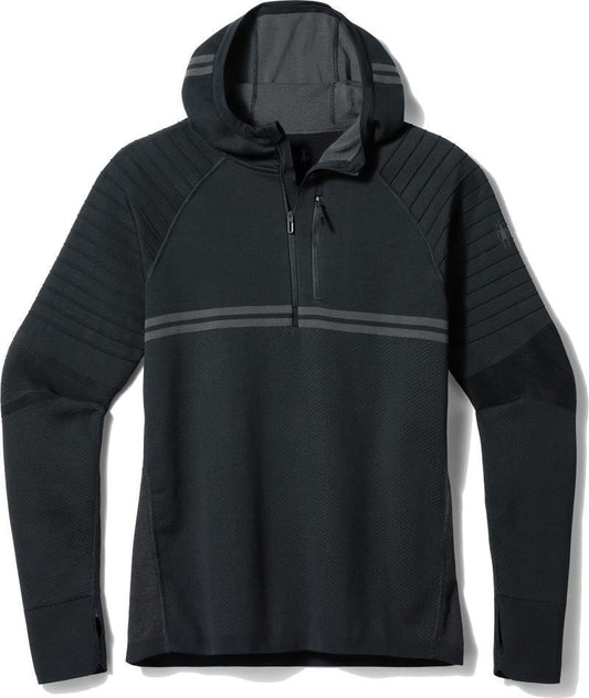 Intraknit Merino Tech 1/2 Zip Hoodie - Mens - Black / Charcoal 1