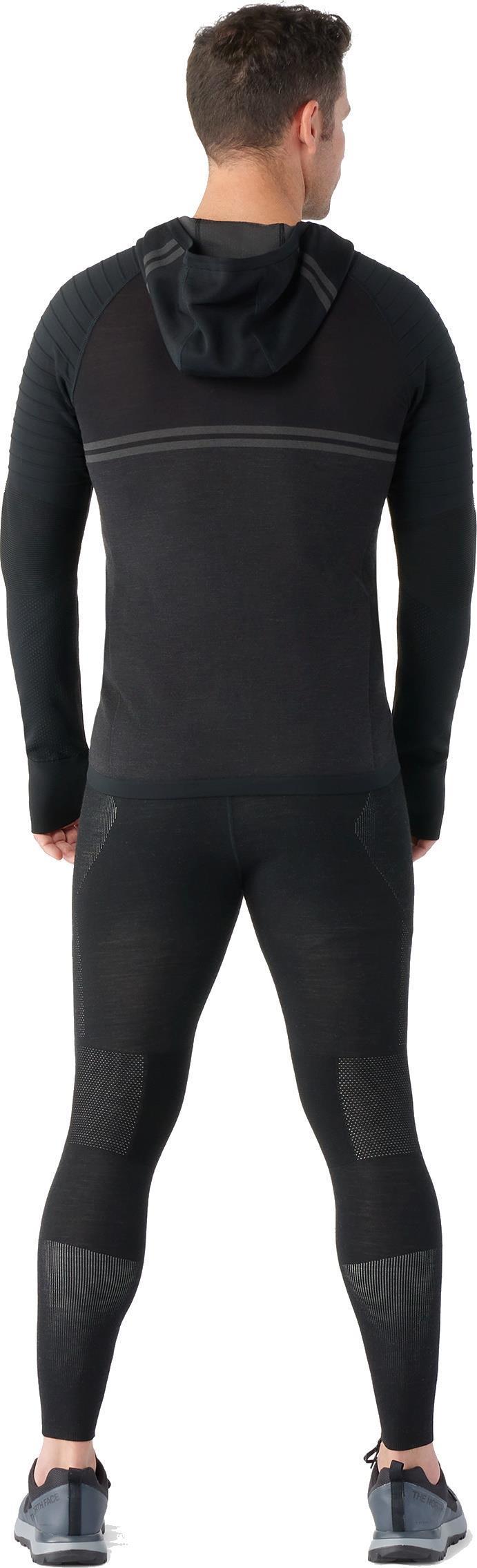 Intraknit Merino Tech 1/2 Zip Hoodie - Mens - Black / Charcoal 3