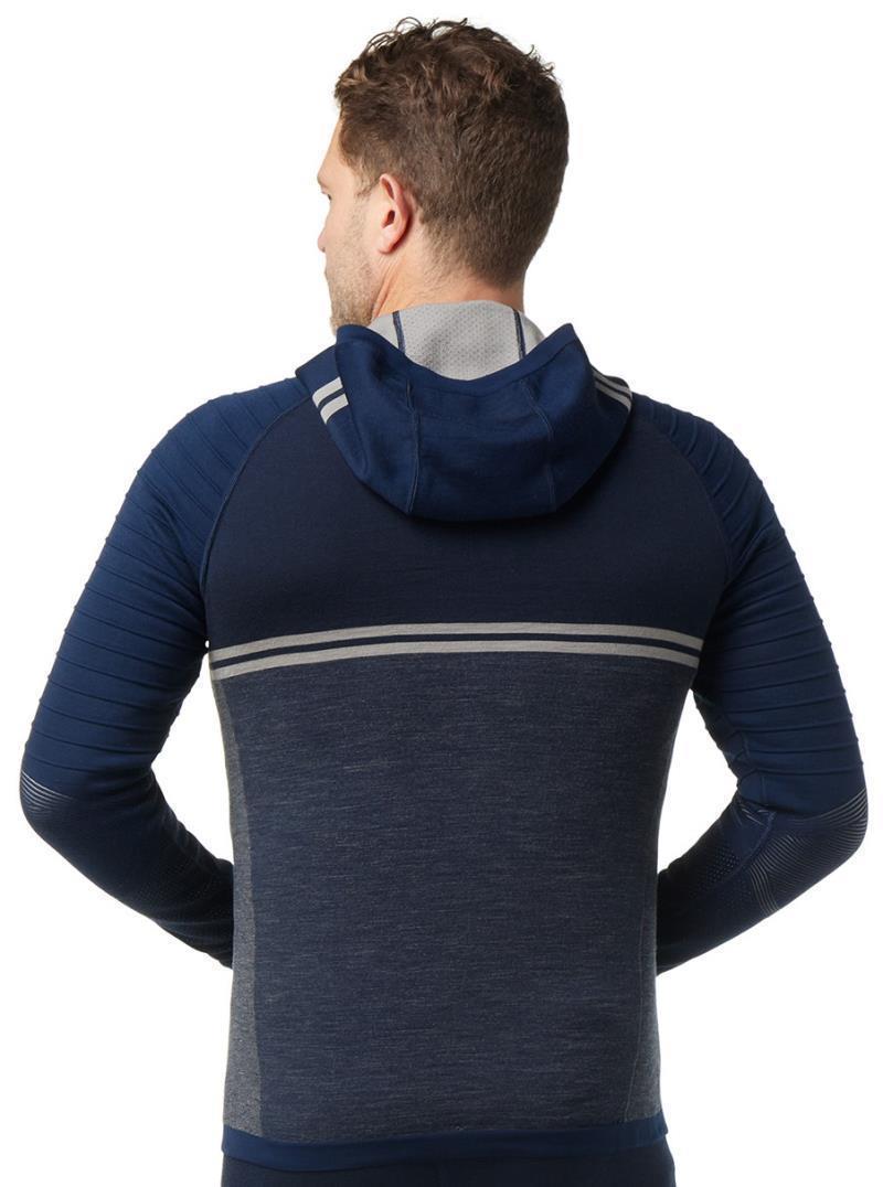 Intraknit Merino Tech 1/2 Zip Hoodie - Mens - Deep Navy 3