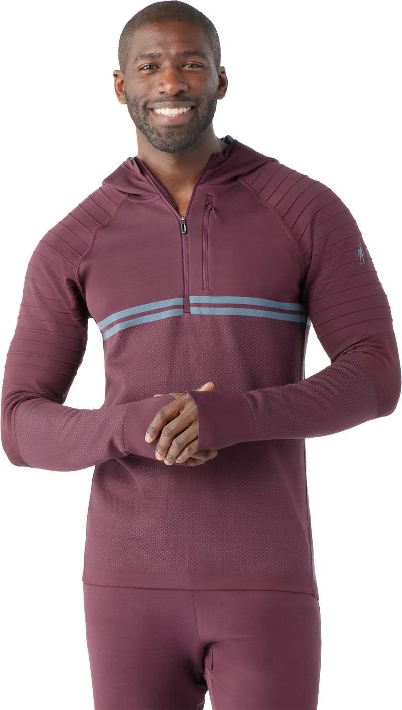Intraknit Merino Tech 1/2 Zip Hoodie - Mens - Eggplant 2
