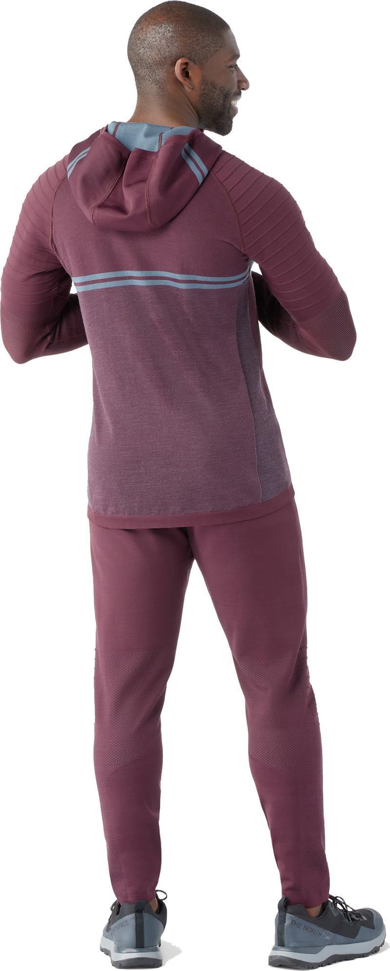 Intraknit Merino Tech 1/2 Zip Hoodie - Mens - Eggplant 3