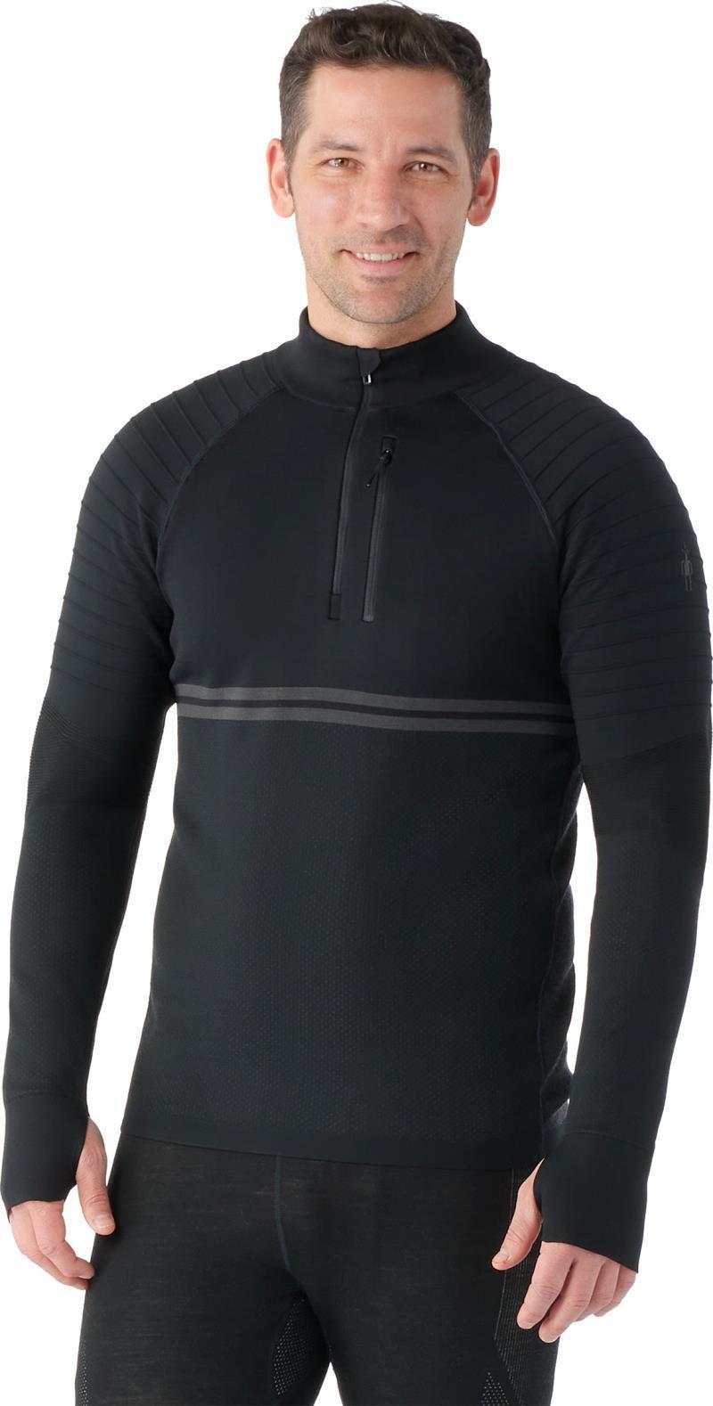 Intraknit Merino Tech 1/4 Zip - Mens - Black / Charcoal 2