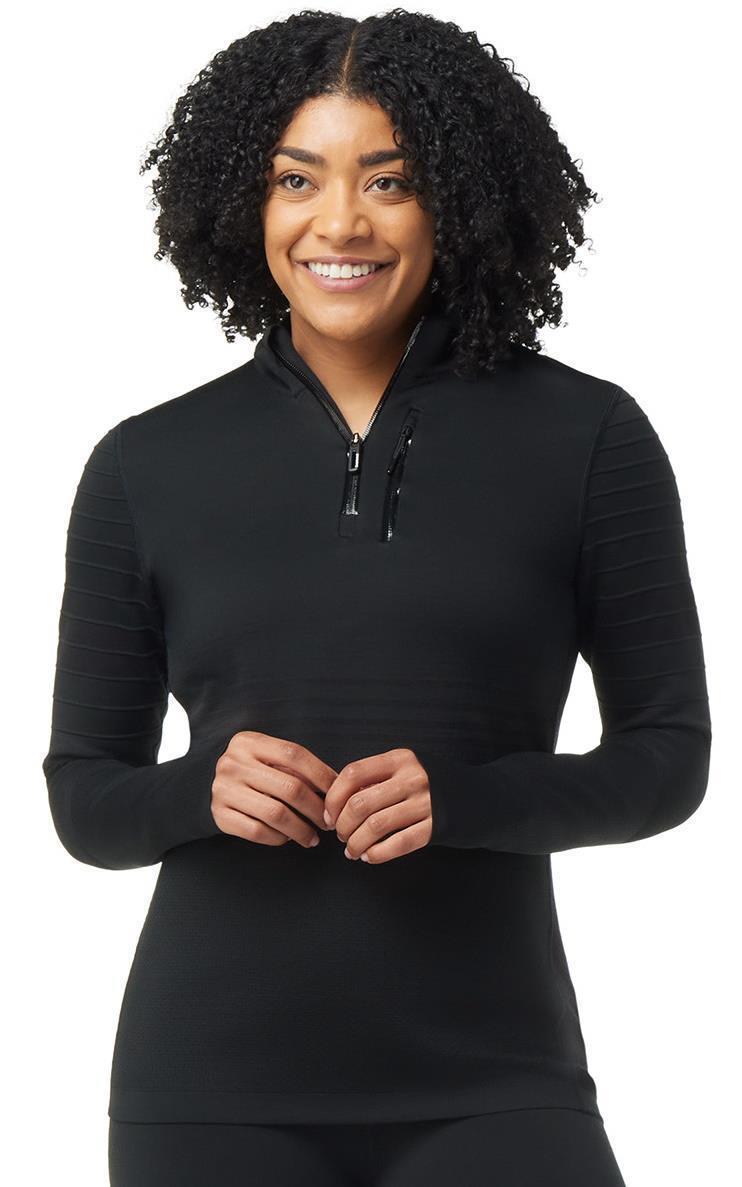 Intraknit Merino Tech 1/4 Zip - Womens - Black 2