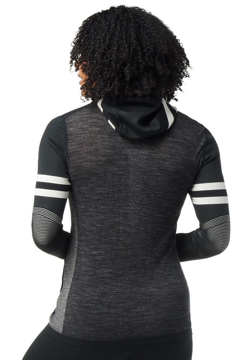 Intraknit Merino Tech Pullover Hoodie - Womens - Black 3