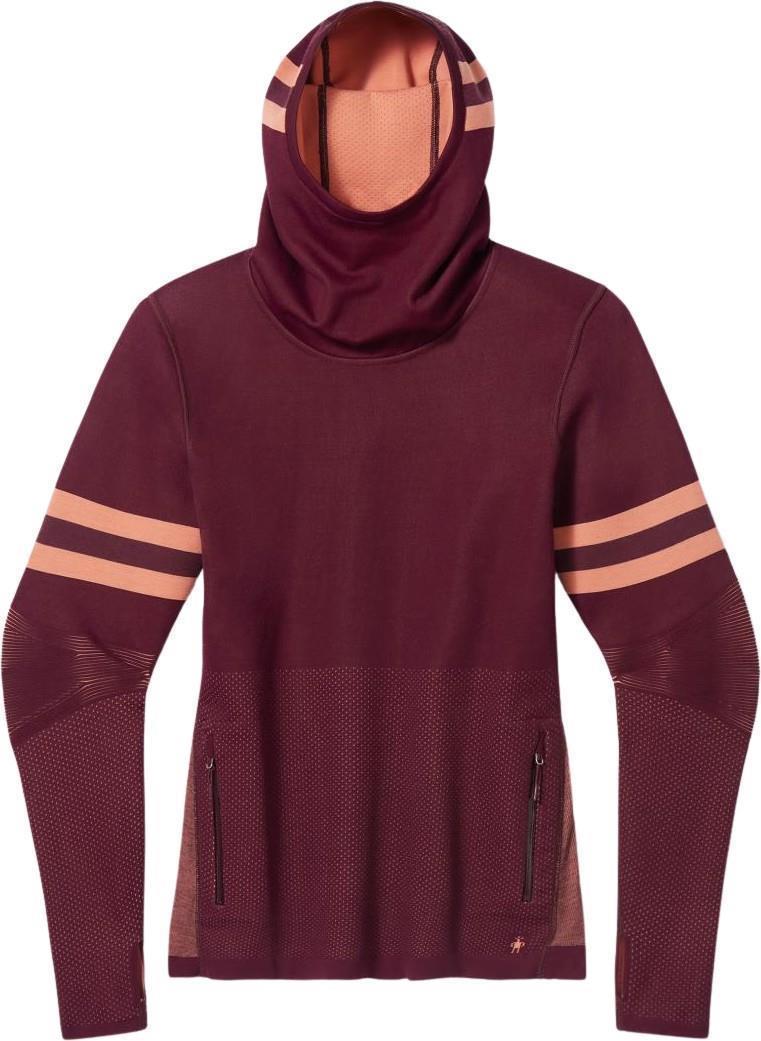 Intraknit Merino Tech Pullover Hoodie - Womens - Black Cherry 1