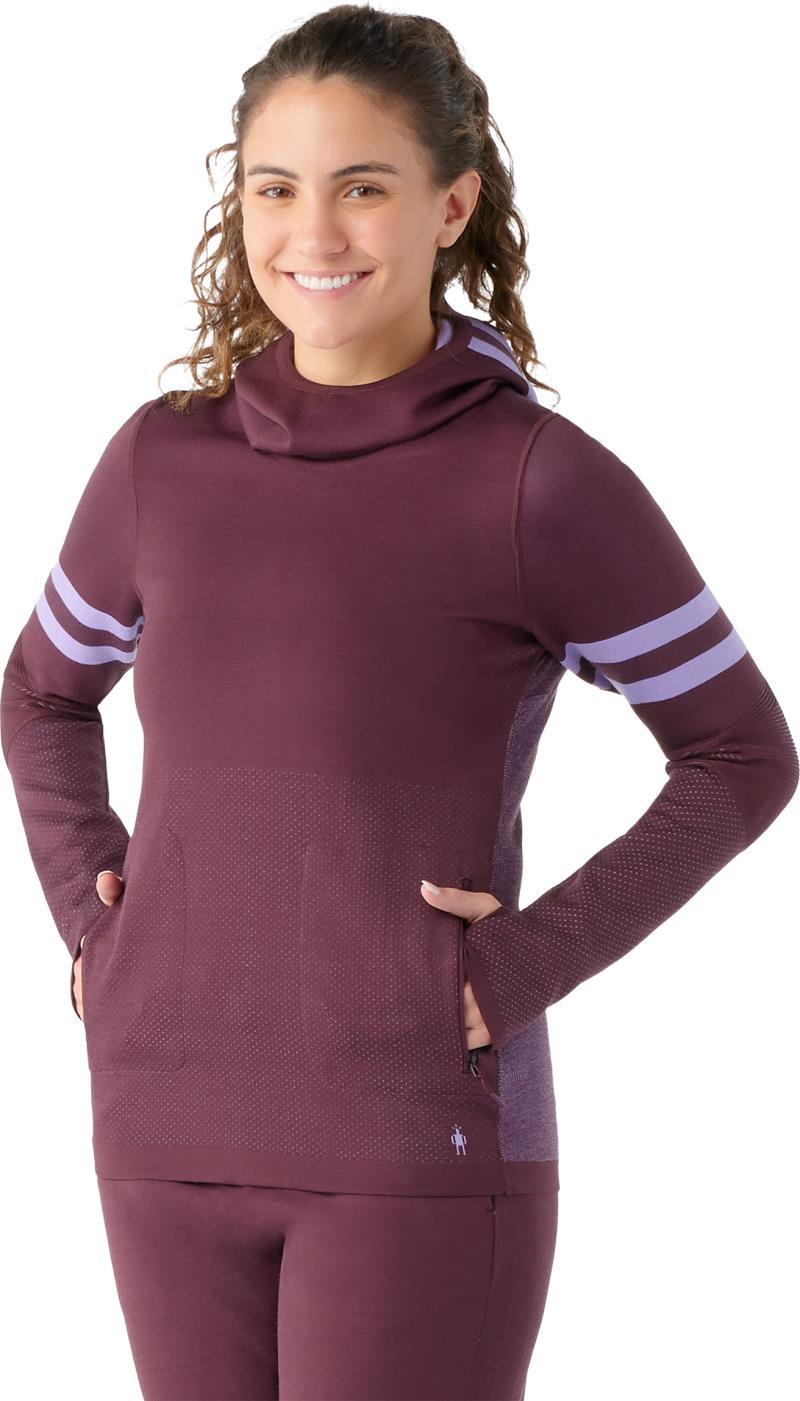 Intraknit Merino Tech Pullover Hoodie - Womens - Eggplant 2