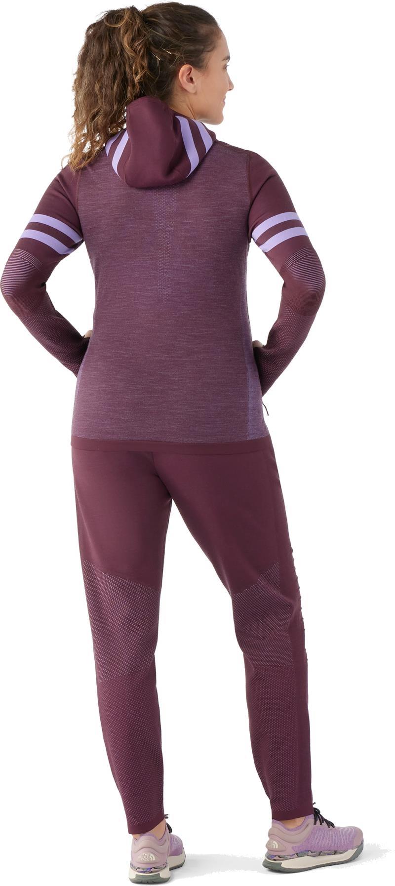 Intraknit Merino Tech Pullover Hoodie - Womens - Eggplant 3