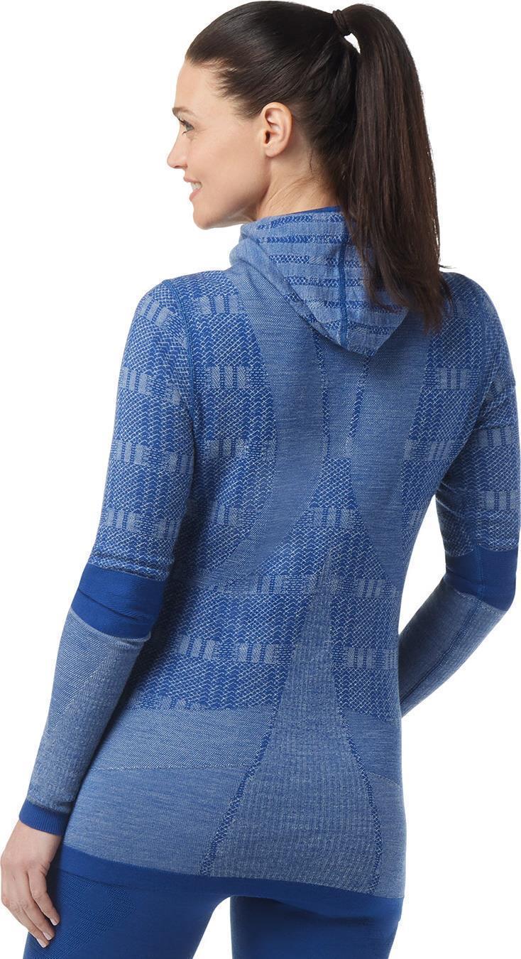 Intraknit Thermal Max Merino 250 Base Layer Pattern Hoodie - Womens - Blueberry Hill Plaid 3