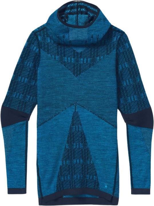 Intraknit Thermal Max Merino 250 Base Layer Pattern Hoodie - Womens - Deep Navy Plaid 1