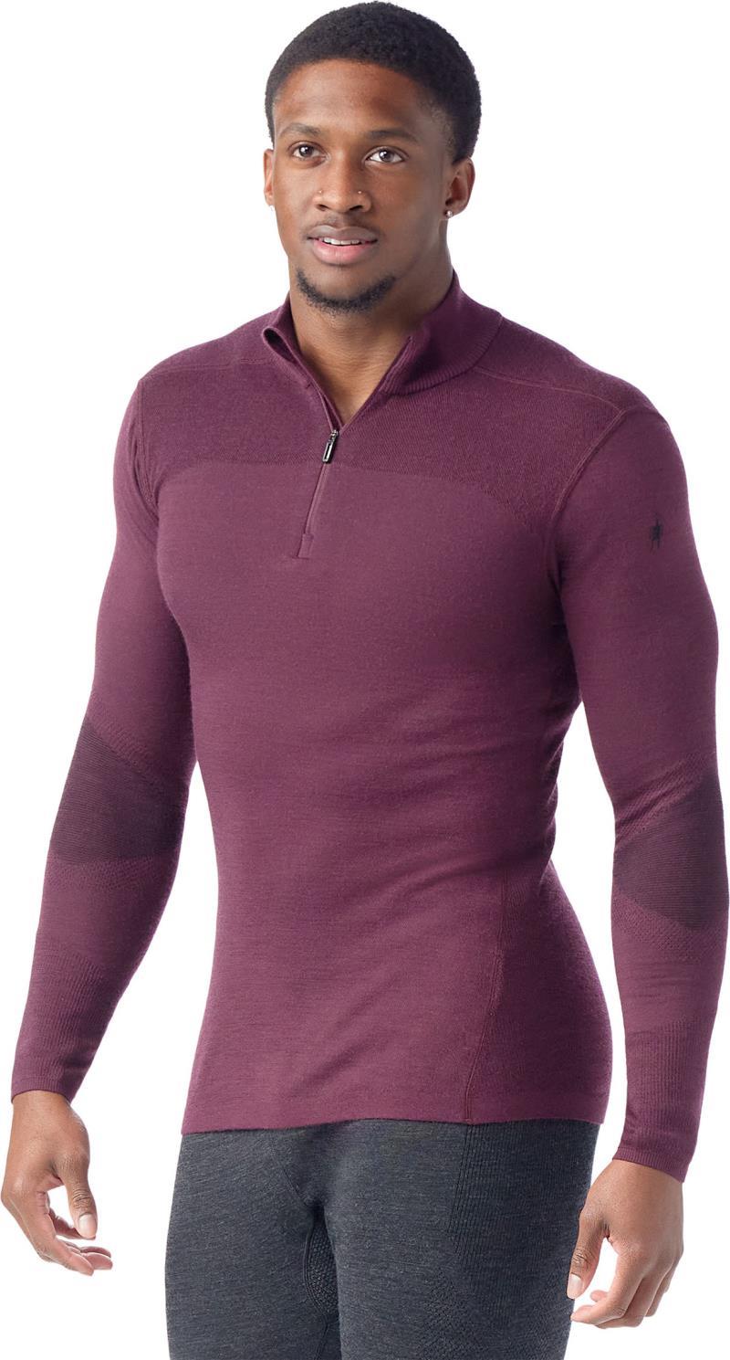 Intraknit Thermal Merino 200 Base Layer 1/4 Zip - Mens - Eggplant / Black 1