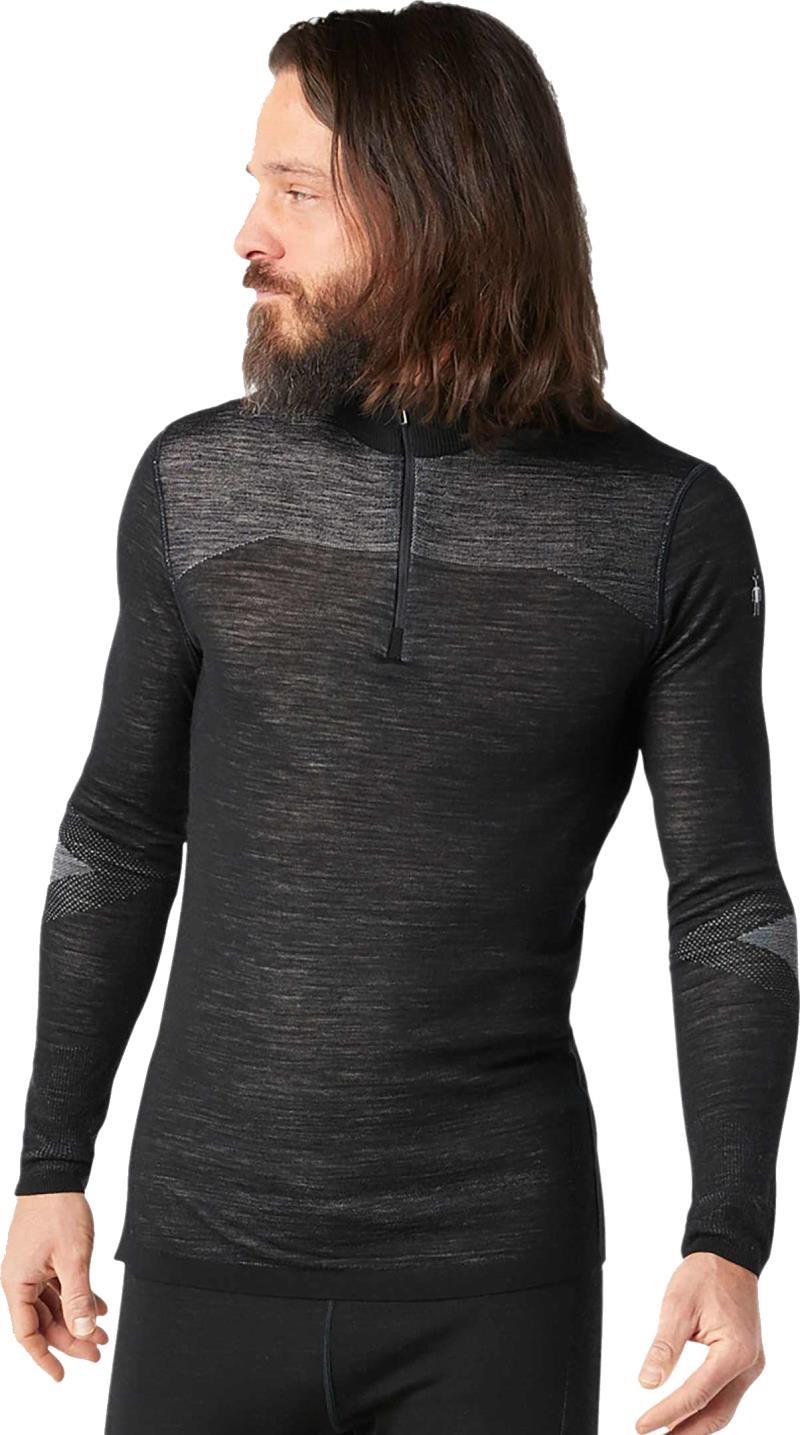 Intraknit Thermal Merino 200 Base Layer 1/4 Zip - Mens - black / white 1