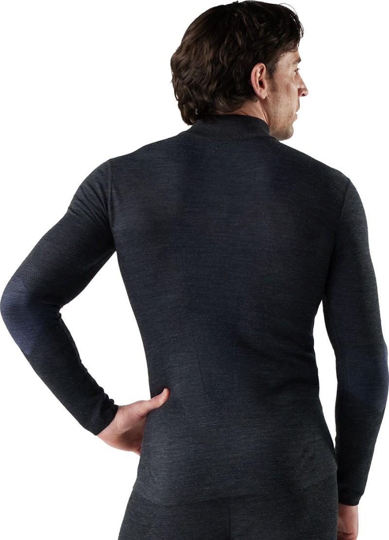 Intraknit Thermal Merino 200 Base Layer 1/4 Zip - Mens - charcoal / nightfall blue 1