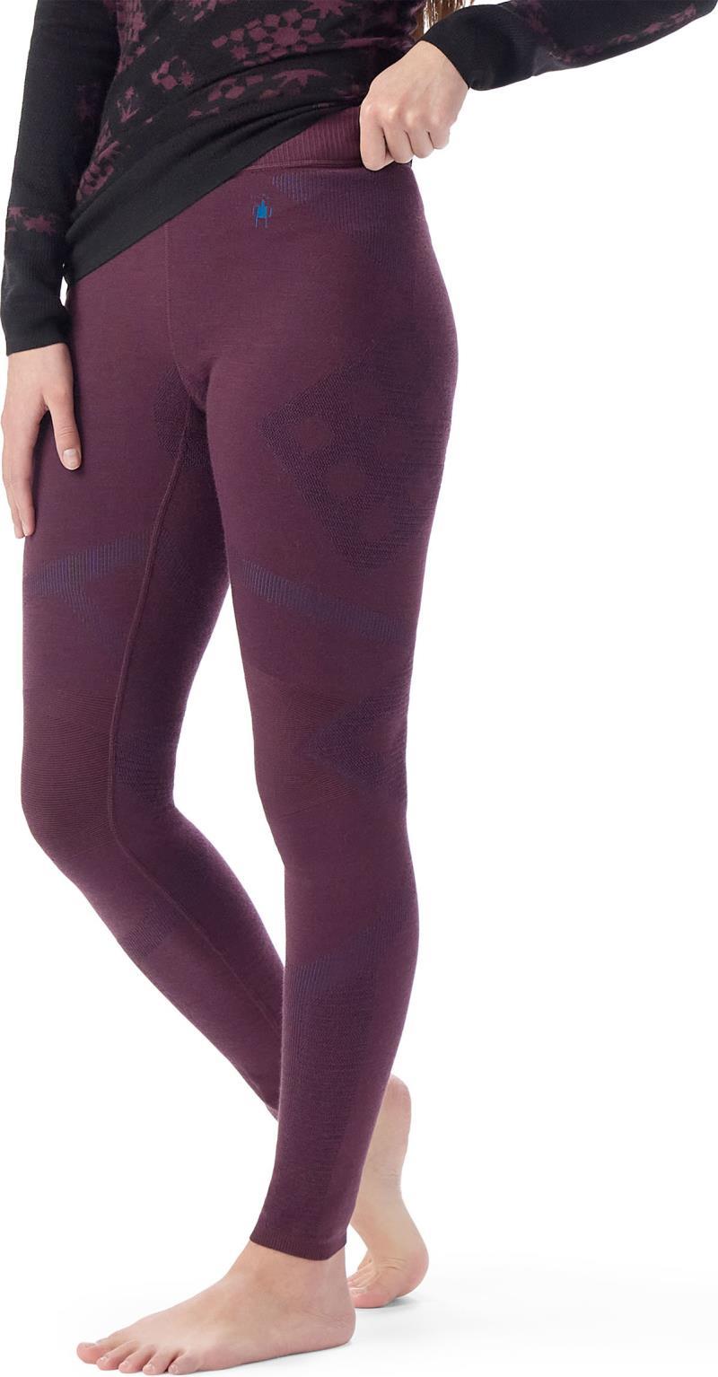Intraknit Thermal Merino 200 Base Layer Bottoms - Womens - Eggplant / Nival Blue 1